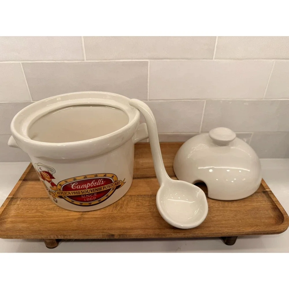 Vintage 1996 Campbell's‎ Kids Soup Tureen with Lid and Ladle Advertising